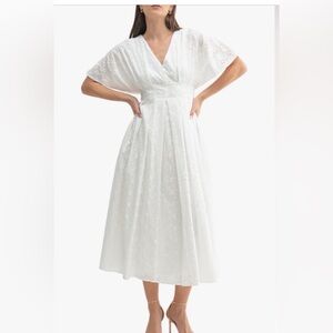 Mila Mae Ivory Eyelet V-Neck Top